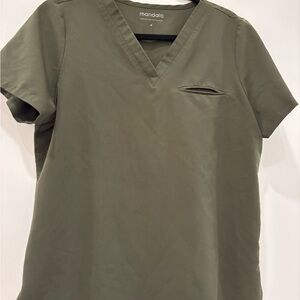 Mandala scrubs women’s Olive V-Neck Short Sleeve Tee